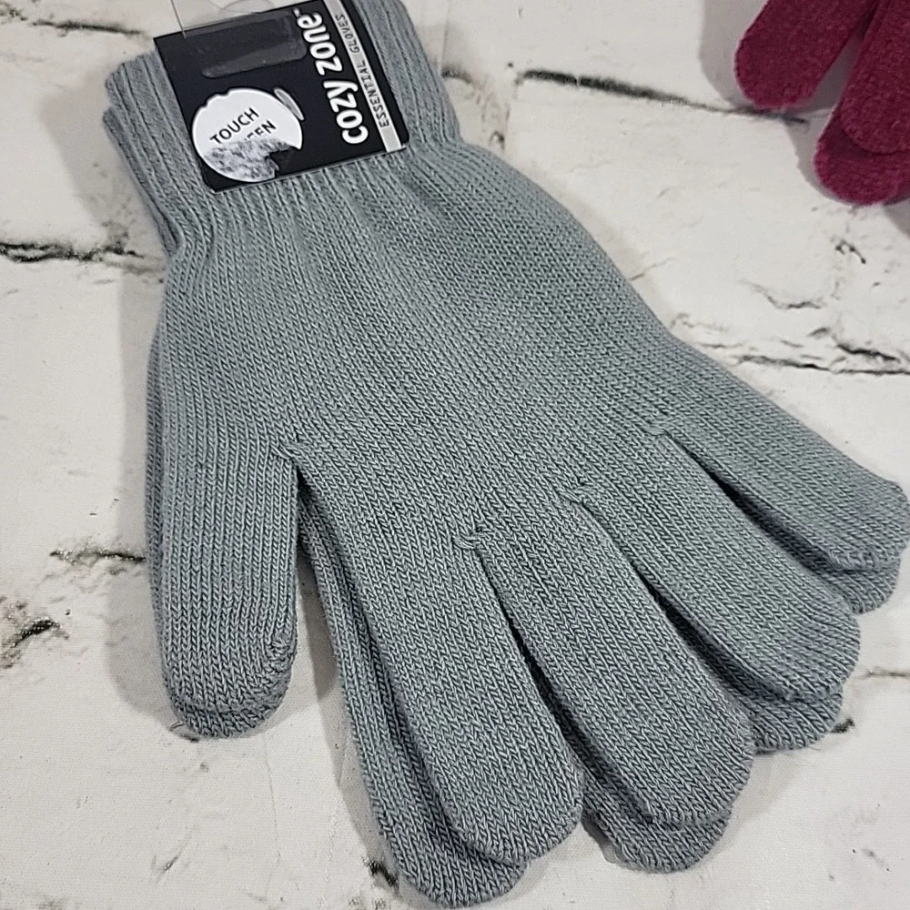 Womens Knit Gloves One Size Lot Of 6 Pairs‎ Warm Tech All New